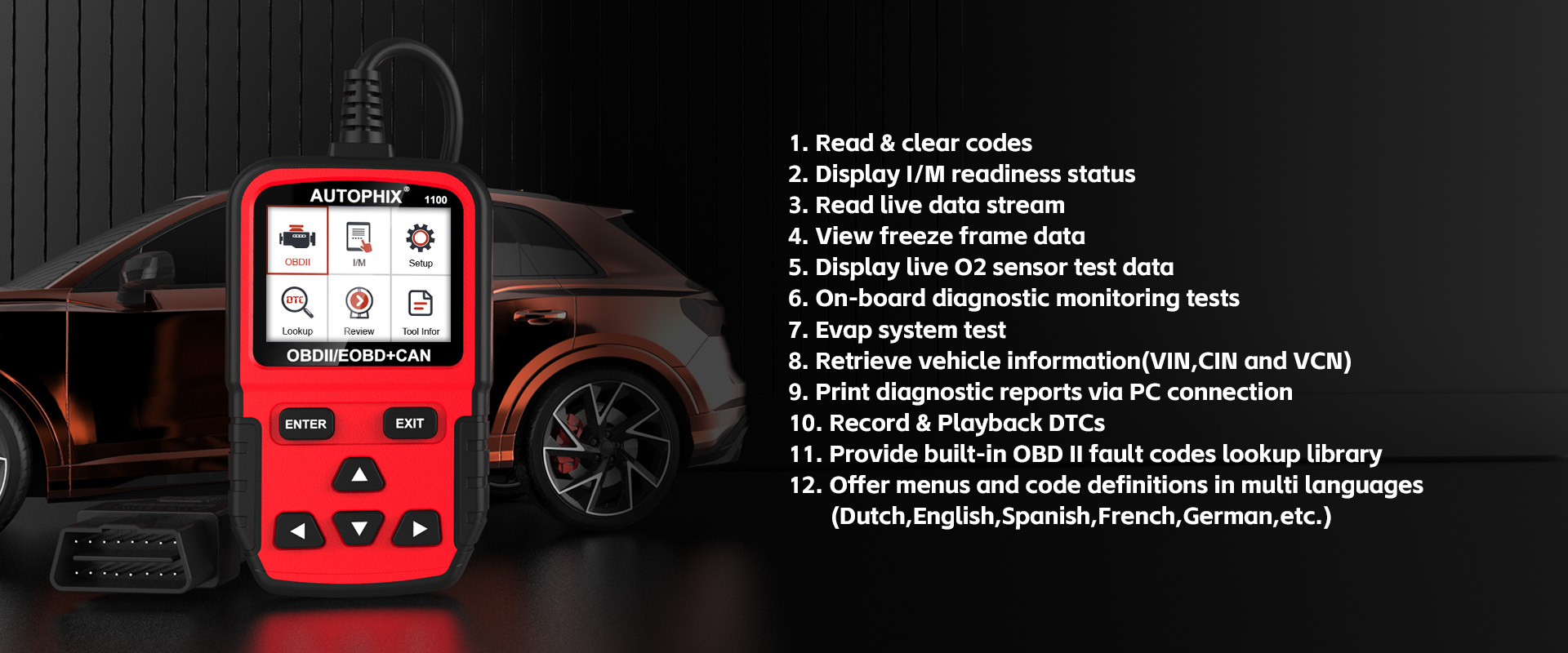 Automotive diagnostic tool autophix 1100 wholesale autophix